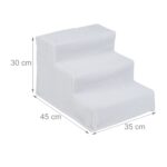 Scara pentru caini si pisici, 3 trepte, alb, 30 x 35 x 45 cm - imagine 4