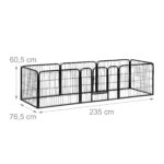 Tarc pentru animale de companie, interior si exterior, 60,5 x 76,5 x 235 cm - imagine 2