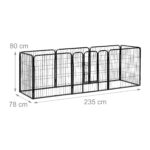 Tarc pentru animale de companie, interior si exterior, 80 x 78 x 235 cm - imagine 2