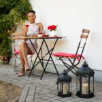 Set 3 felinare metalice, vintage, negru - imagine 2