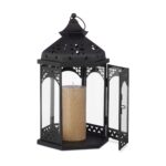 Set 3 felinare metalice, vintage, negru - imagine 3
