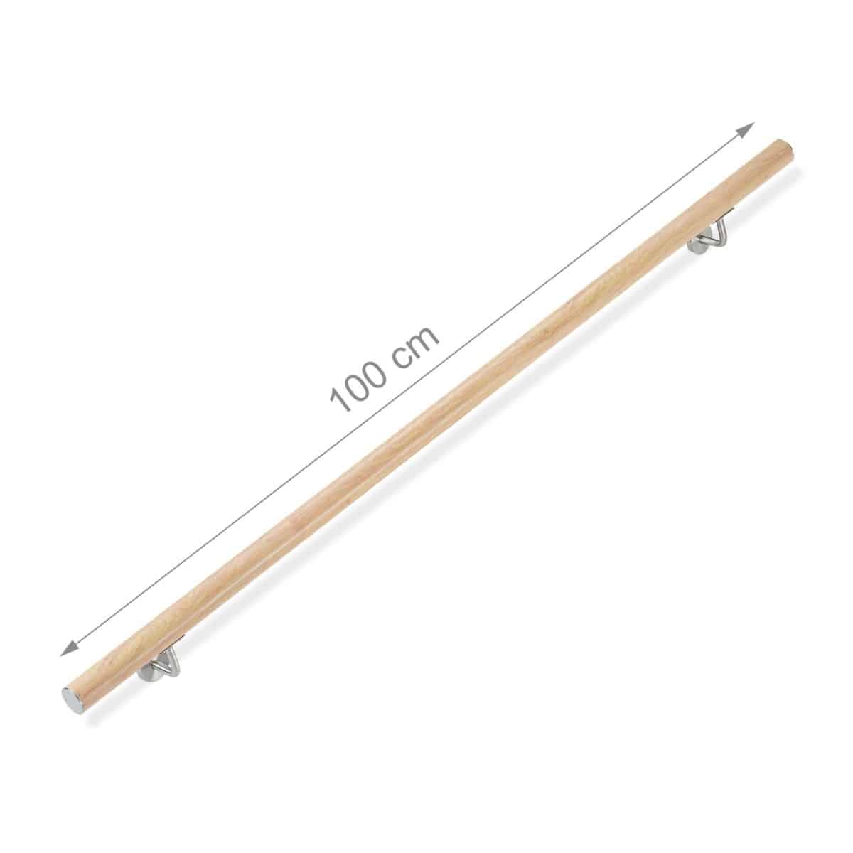 Balustrada din aluminiu cu aspect de lemn, maro deschis, 100 cm - imagine 2
