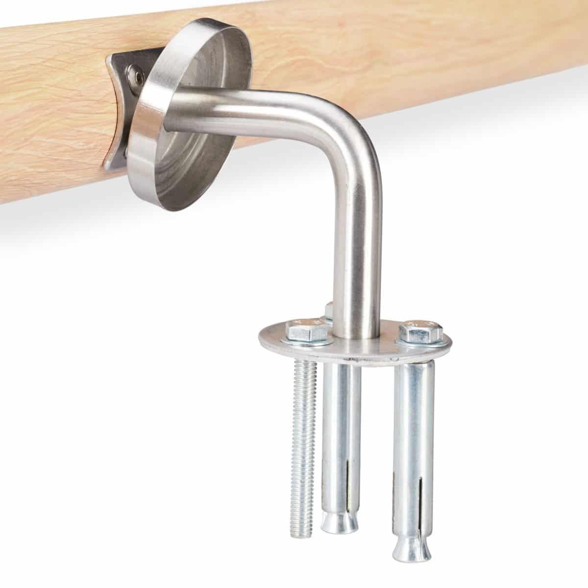Balustrada din aluminiu cu aspect de lemn, maro deschis, 100 cm - imagine 6