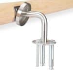 Balustrada din aluminiu cu aspect de lemn, maro deschis, 100 cm - imagine 6