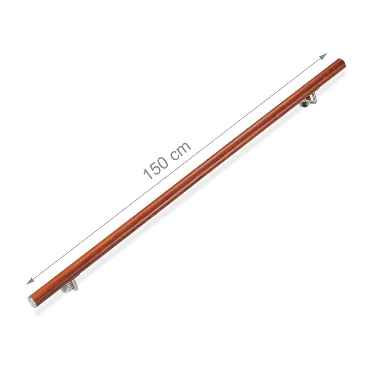 Balustrada din aluminiu cu aspect de lemn, maro, 150 cm - imagine 3