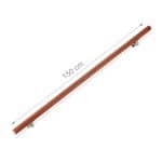 Balustrada din aluminiu cu aspect de lemn, maro, 150 cm - imagine 3