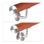 Balustrada din aluminiu cu aspect de lemn, maro, 150 cm - imagine 5