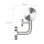 Balustrada din aluminiu, antracit, 100 cm - imagine 3