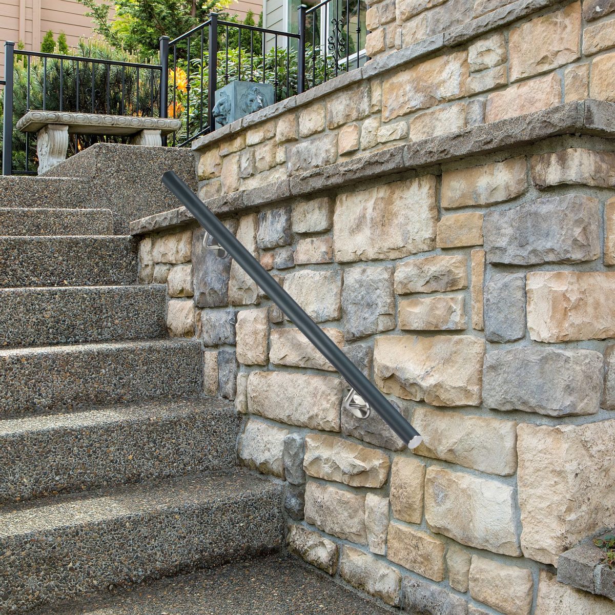 Balustrada din aluminiu, antracit, 150 cm - imagine 5