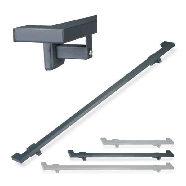 Balustrada din inox, stil modern, culoare antracit