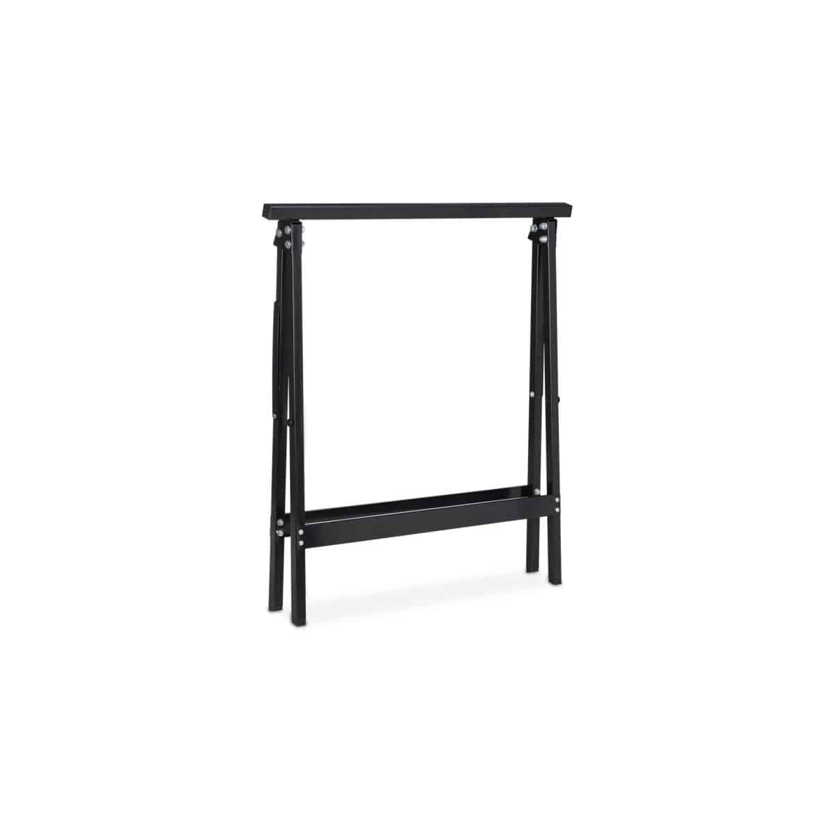 Set 2 staliere multifunctionale din otel, pliabile, capacitate 100 kg, negru, Relaxdays - imagine 10