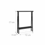 Set 2 staliere multifunctionale din otel, pliabile, capacitate 100 kg, negru, Relaxdays - imagine 5