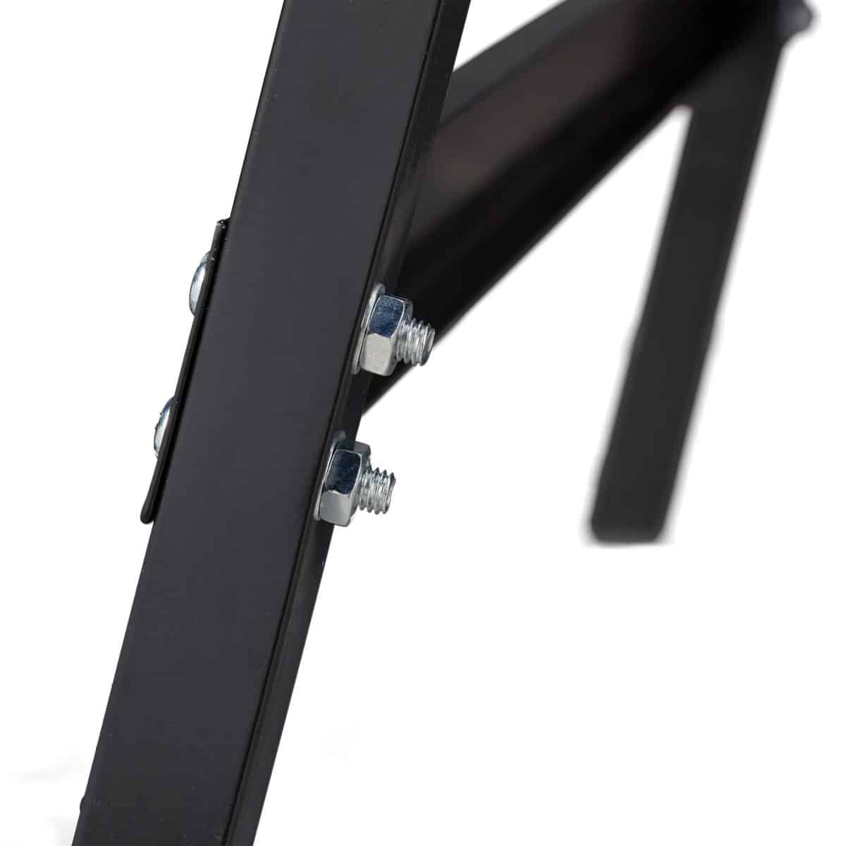 Set 2 staliere multifunctionale din otel, pliabile, capacitate 100 kg, negru, Relaxdays - imagine 9