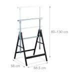 Set 2 staliere multifunctionale, pliabile, inaltime 7 trepte, capacitate 200 kg, Relaxdays - imagine 4