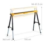 Set 2 staliere, pliabile, reglabile pe 12 inaltimi, capacitate 100kg, Relaxdays - imagine 4