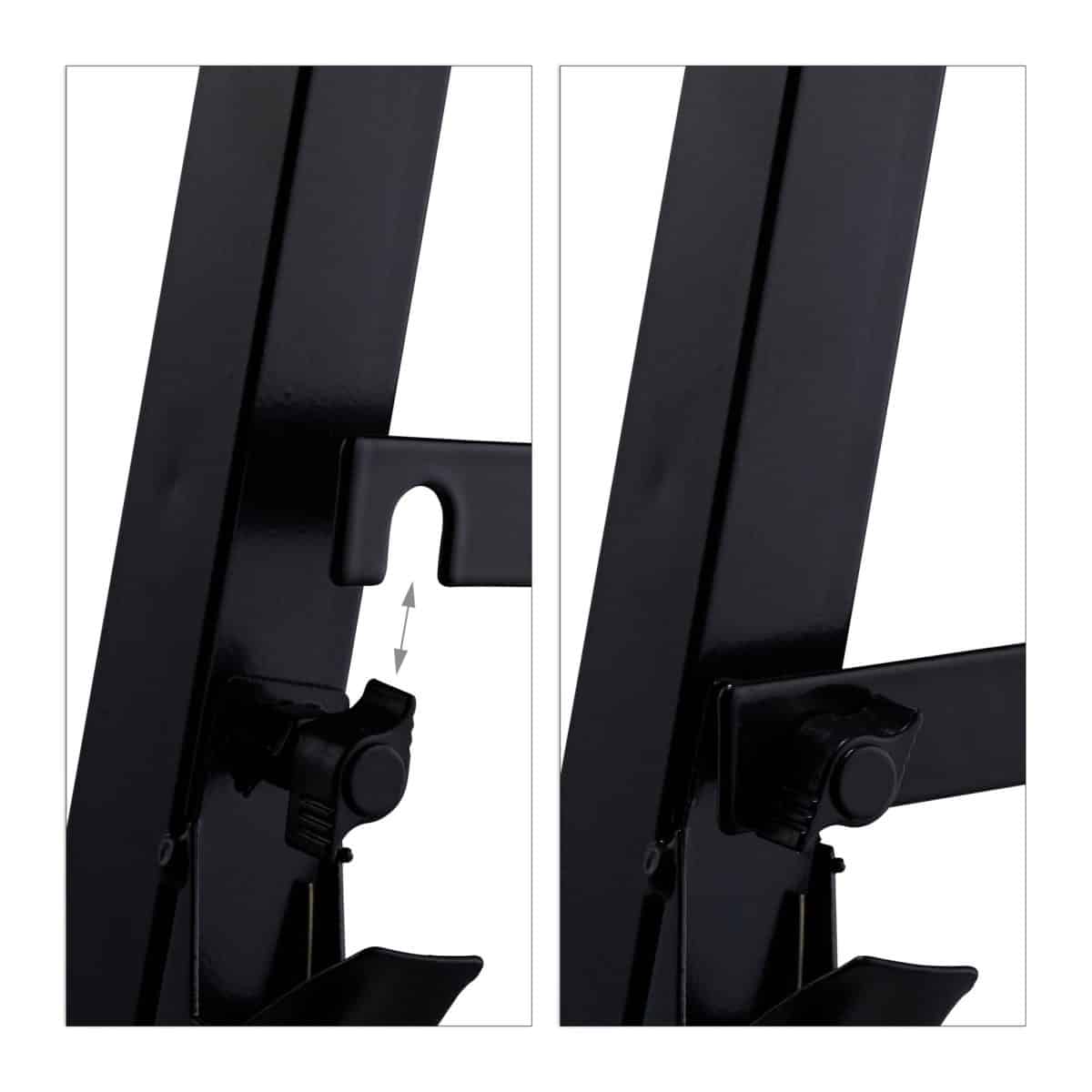 Set 2 staliere, pliabile, reglabile pe 12 inaltimi, capacitate 100kg, Relaxdays - imagine 8