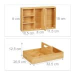 Organizator birou sau atelier, maner transport, din bambus, 12,5 x 32,5 x 20,5 cm - imagine 5