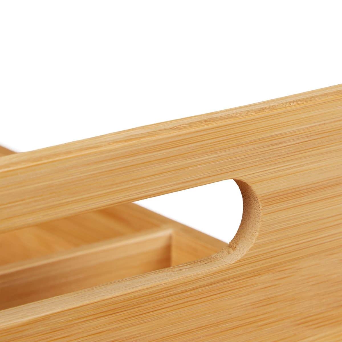 Organizator birou sau atelier, maner transport, din bambus, 12,5 x 32,5 x 20,5 cm - imagine 7