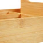 Organizator birou sau atelier, maner transport, din bambus, 12,5 x 32,5 x 20,5 cm - imagine 9