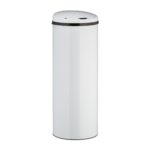 Cos de gunoi cu senzor, 50 L, otel, design modern, alb