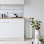 Cos de gunoi cu senzor, 50 L, otel, design modern, alb - imagine 5