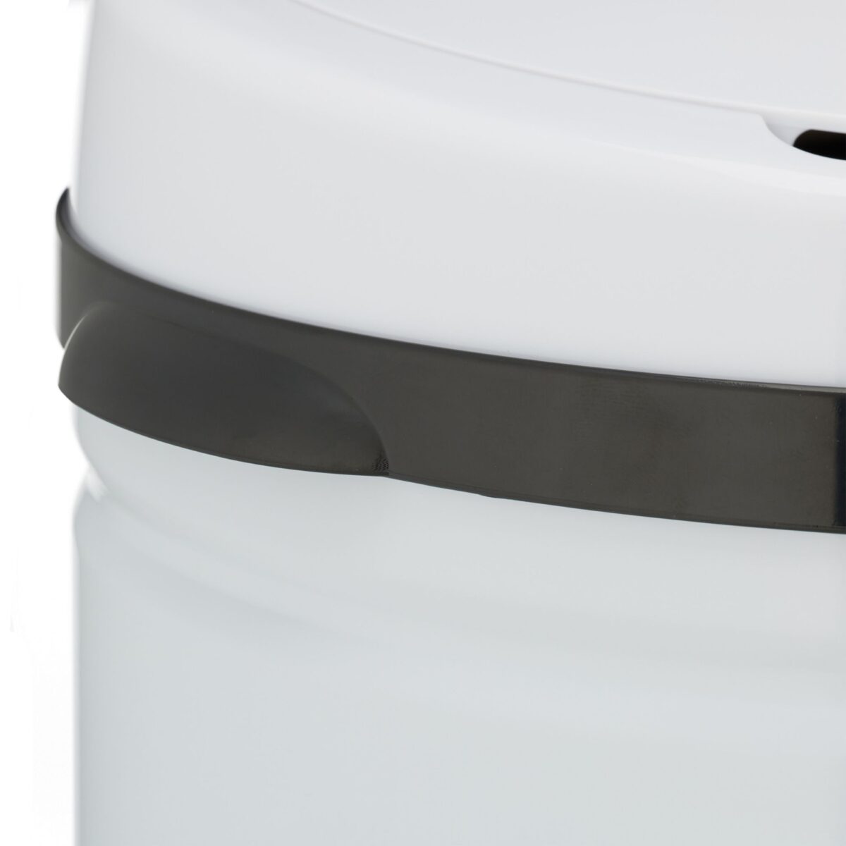 Cos de gunoi cu senzor, 50 L, otel, design modern, alb - imagine 7