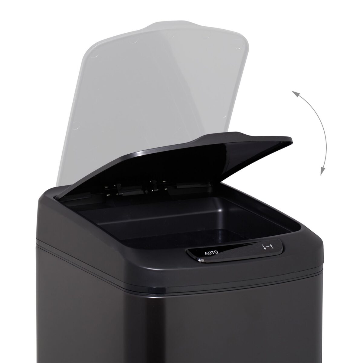 Cos de gunoi cu senzor automat, 12 L, capac anti-miros, 41 x 21,5 x 28 cm, negru - imagine 5