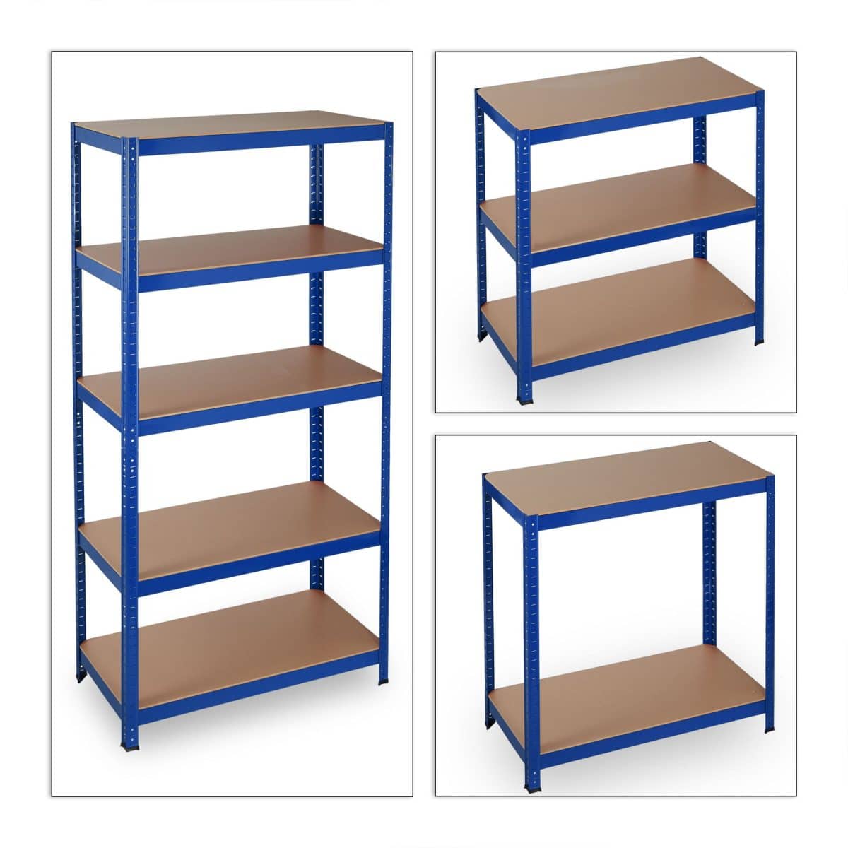 Raft multifunctional industrial, 5 rafturi, capacitate incarcare 875 kg, albastru, 180 x 90 x 45 cm - imagine 6