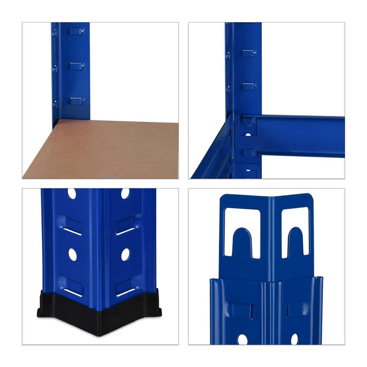 Raft multifunctional industrial, 5 rafturi, capacitate incarcare 875 kg, albastru, 180 x 90 x 45 cm - imagine 8