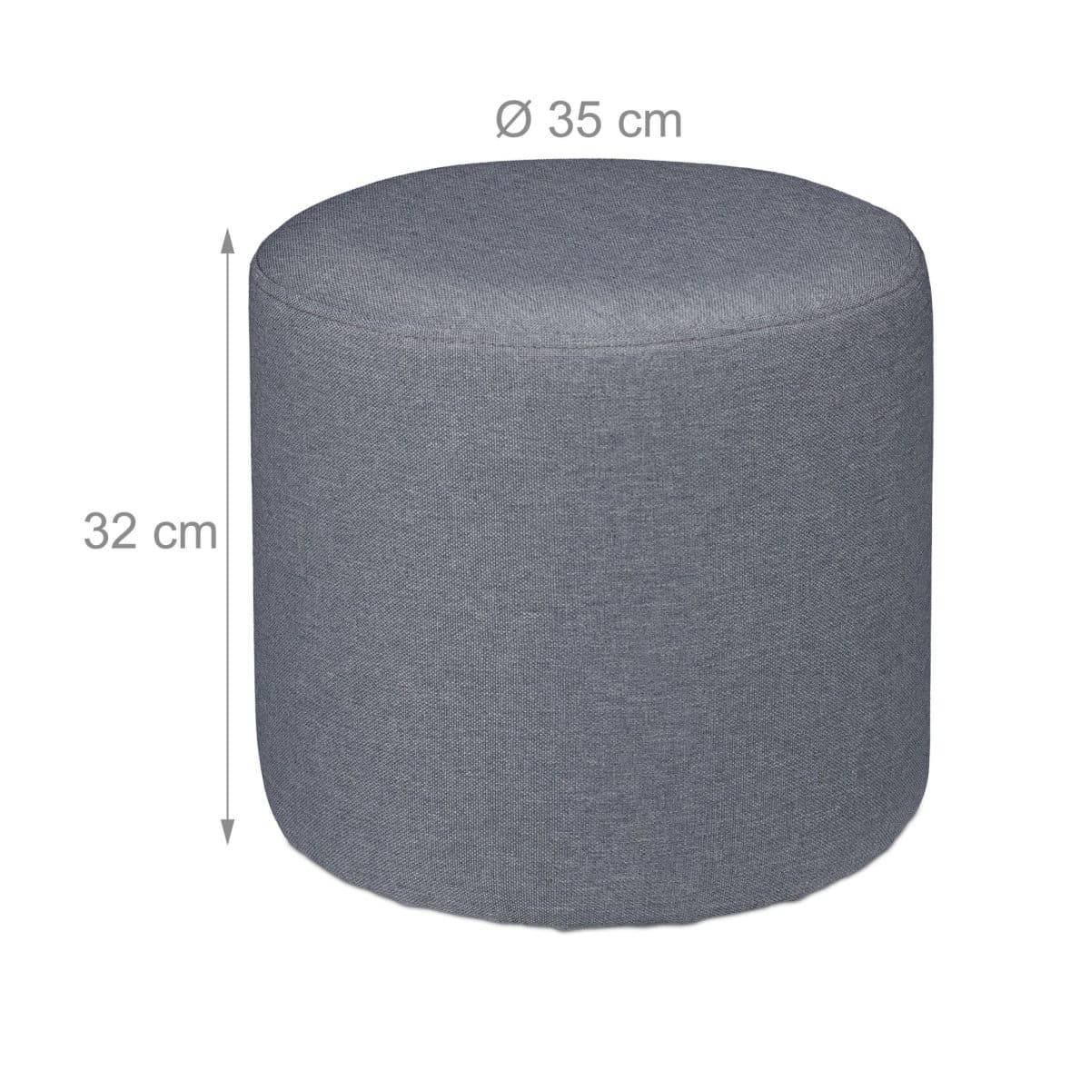 Set masuta cafea si taburet, 40 x 40 cm, negru/gri - imagine 2