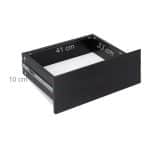 Noptiera neagra cu sertar, picioare din metal, 50 x 50 x 50 cm - imagine 5