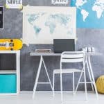 Tavita documente A4, din bambus, alb, 6 x 25 x 33 cm, Relaxdays - imagine 5