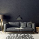 Masuta pentru sufragerie, 50 x 41 cm, MDF/sticla, negru/gri - imagine 5