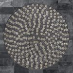 Masuta pentru sufragerie, 50 x 41 cm, MDF/sticla, negru/gri - imagine 3