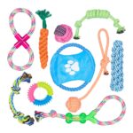 Set jucarii caine 10 piese, diferite forme si dimensiuni, Relaxdays