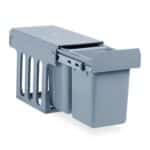 Cos de gunoi incorporabil cu 2 compartimente, 2 x 8 L, otel/plastic, gri, 35,5 x 25 x 47 cm