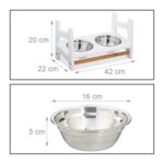 Set 2 boluri, suport cu inaltime reglabila, alb, 20 x 42 x 22 cm - imagine 4