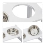 Set 2 boluri, suport cu inaltime reglabila, alb, 20 x 42 x 22 cm - imagine 7