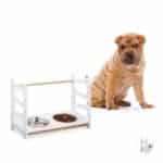 Set 2 boluri, suport cu inaltime reglabila, alb, 39 x 58 x 26,5 cm