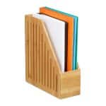 Organizator de birou, din bambus, documente A4, 30 x 10 x 26,5 cm