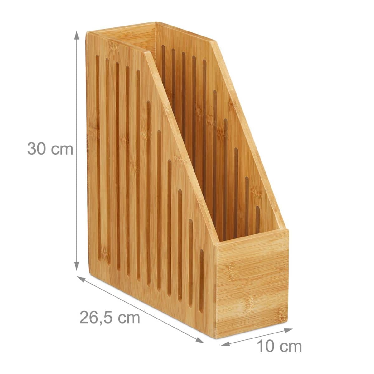 Organizator de birou, din bambus, documente A4, 30 x 10 x 26,5 cm - imagine 4