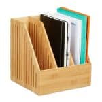 Organizator de birou, din bambus, documente A4, 30 x 28 x 26,5 cm