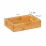 Organizator de birou, un raft si 3 sertare, din bambus, 21 x 20 x 13 cm - imagine 5