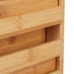 Organizator de birou, un raft si 3 sertare, din bambus, 21 x 20 x 13 cm - imagine 9