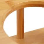 Bol inox, mancare caini/pisici, cu suport din bambus, 10 x 18 x 18 cm - imagine 7