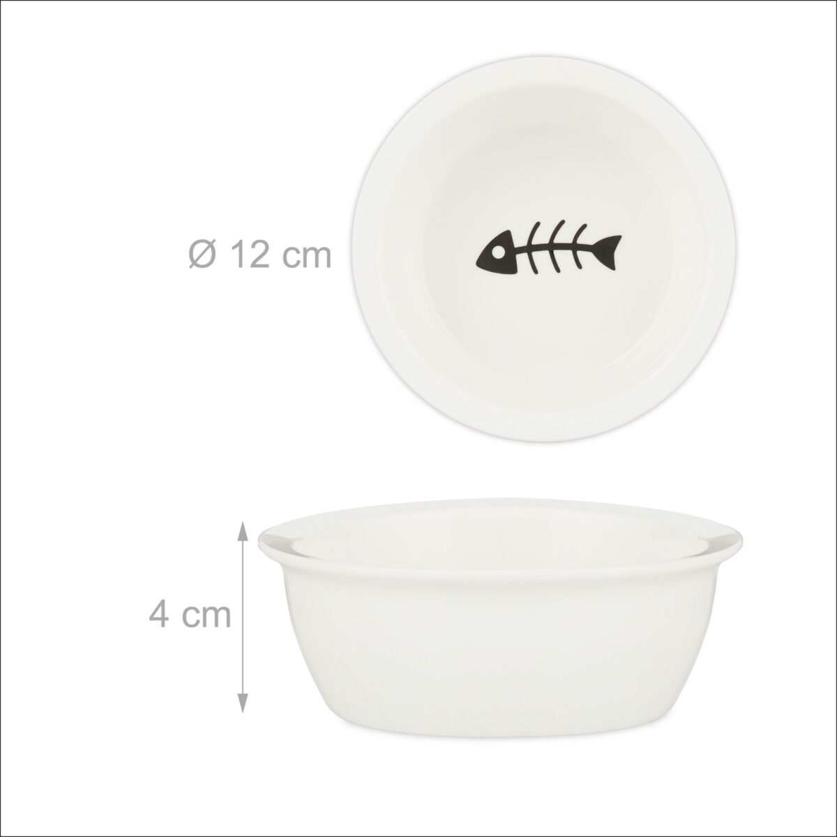 Suport din bambus cu 2 boluri din inox, pentru catei si pisici, 5,5 x 29,5 x 14 cm - imagine 5