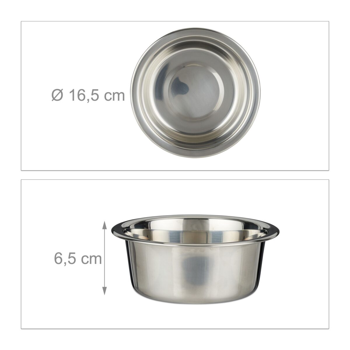 Set 2 boluri mancare pentru animale, suport bambus, 18,5 x 40 x 20,5 cm - imagine 6