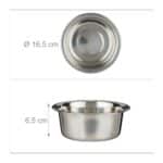 Set 2 boluri mancare pentru animale, suport bambus, 18,5 x 40 x 20,5 cm - imagine 6
