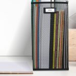 Organizator de birou, metalic, documente A4, negru, 32 x 16 x 24,5 cm - imagine 3