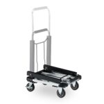 Carucior transport, manerului reglabil pe inaltime, capacitate de incarcare 100 kg, Relaxdays - imagine 6